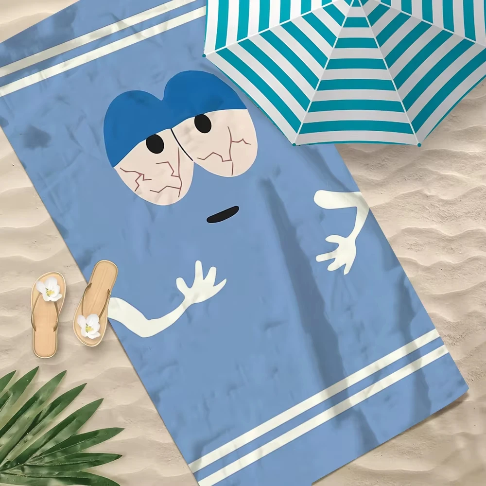 منشفة كرتونية لطيفة |   منشفة حمام السباحة والشاطئ الناعمة سريعة الجفاف |   هدية مثالية للسفر واللياقة البدنية والدش والتخييم (طباعة مسطحة)