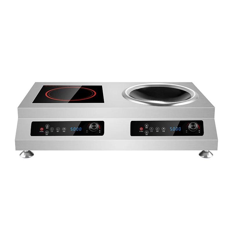 5000W double burner induction cooker stainless steel case kitchen appliance factory price electric  stove cookware