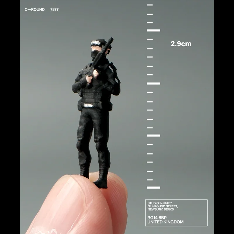 1/64 Scale Miniature Figures Miniatura Diorama Scenes Minifigures Model  DIY Toys Special Police Action Figure Collectible