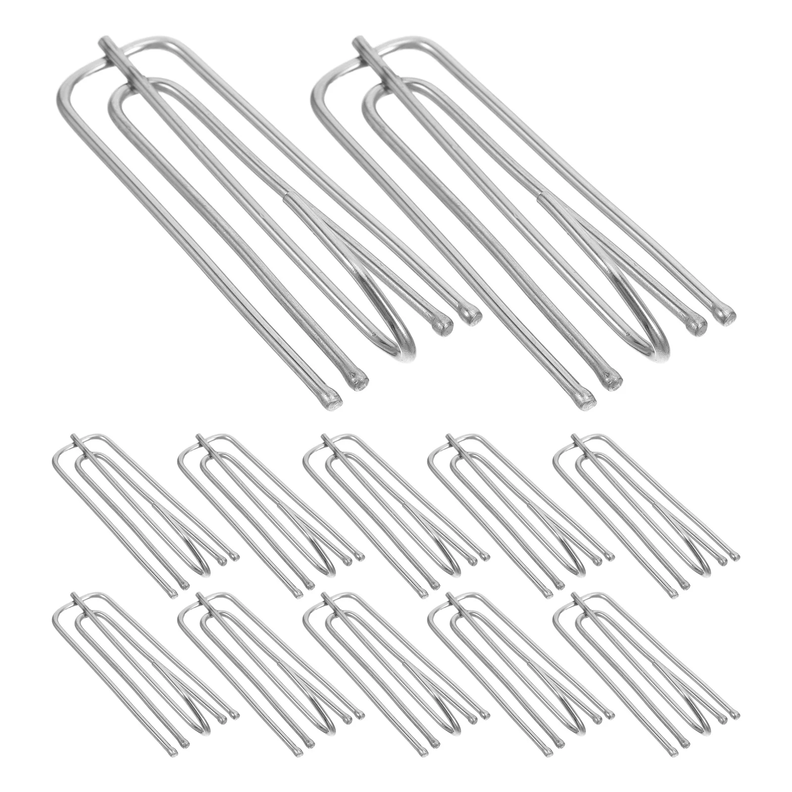 

40Pcs Window Curtain Hooks Stainless Steel Pinch Pleat Metal Drapery Hooks Heavy Duty Four Claw Curtain Hardware for Drapes and