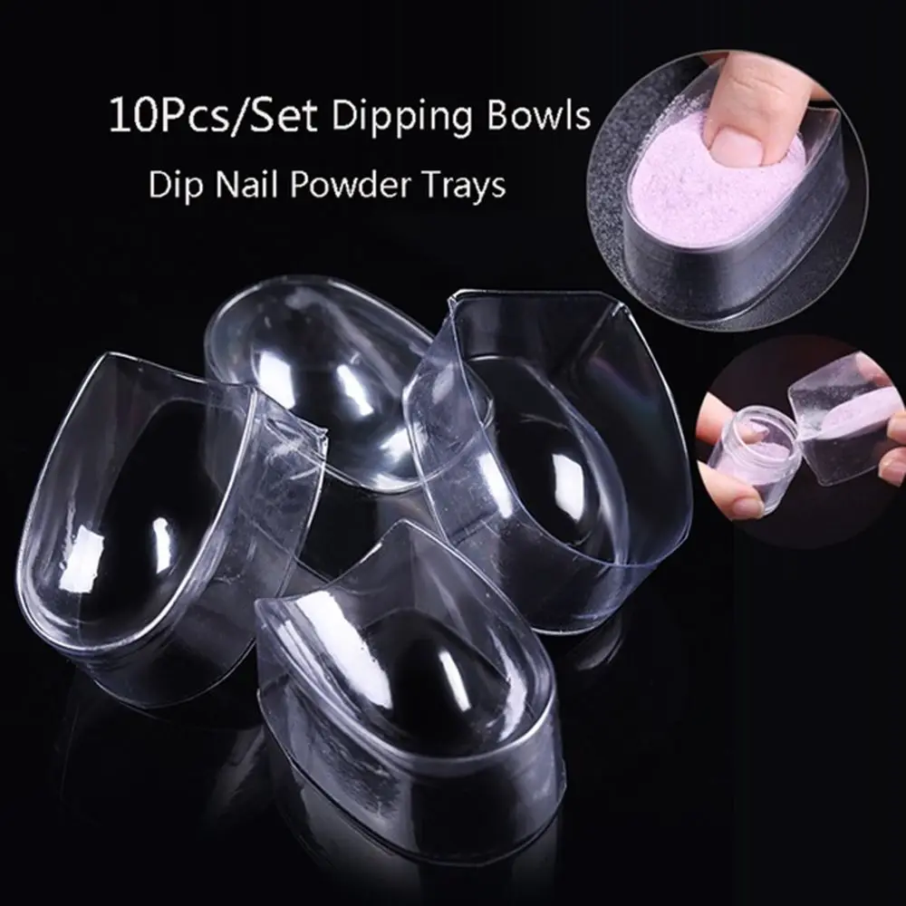 Disposable French Nail Art Tools Nail Dipping Trays Dipping Bowls Nail Powder Container Dip Nail Powder Box