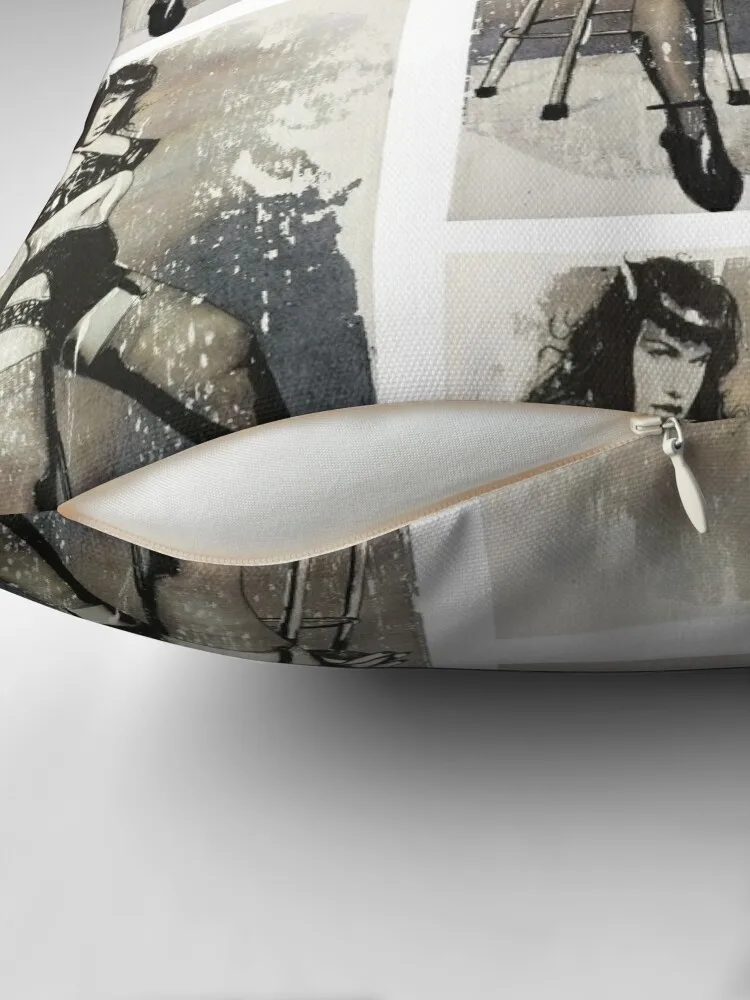 Bettie Page Throw Pillow Embroidered Cushion Cover pillow cover christmas Christmas Pillow ornamental pillows