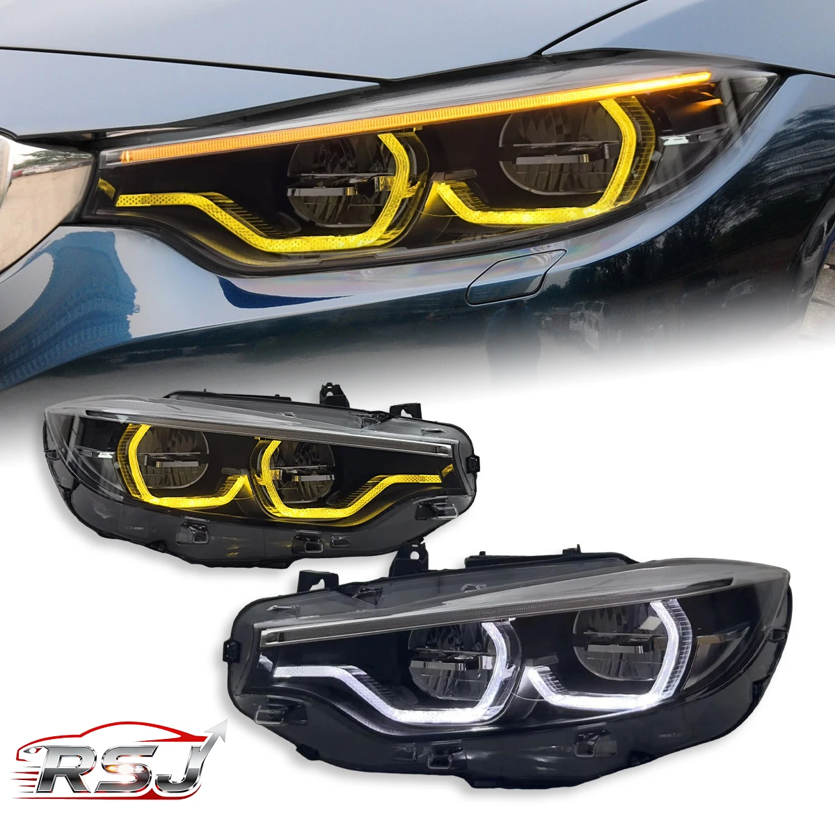 

Фара F32 для BMW 4 серии 2013-2019 F32 F33: Обновление до нового стиля, лазерная фара 2018 F32