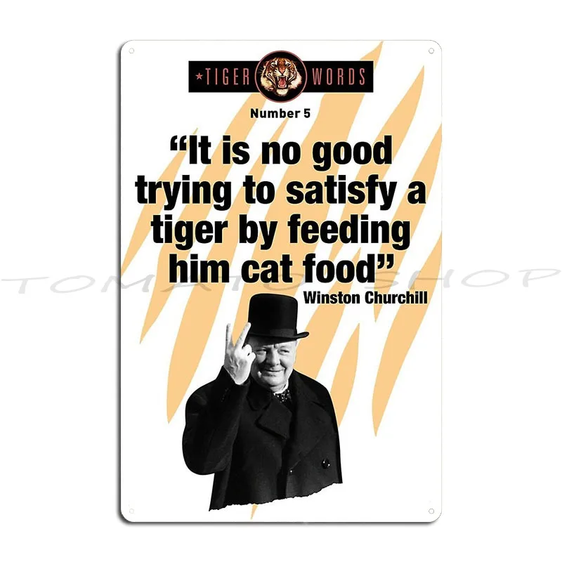 Winston Churchill Quotes Metal Plaque Poster Wall Mural Wall Mural Decoration Garage Decoration Designing  Tin Sign Poster