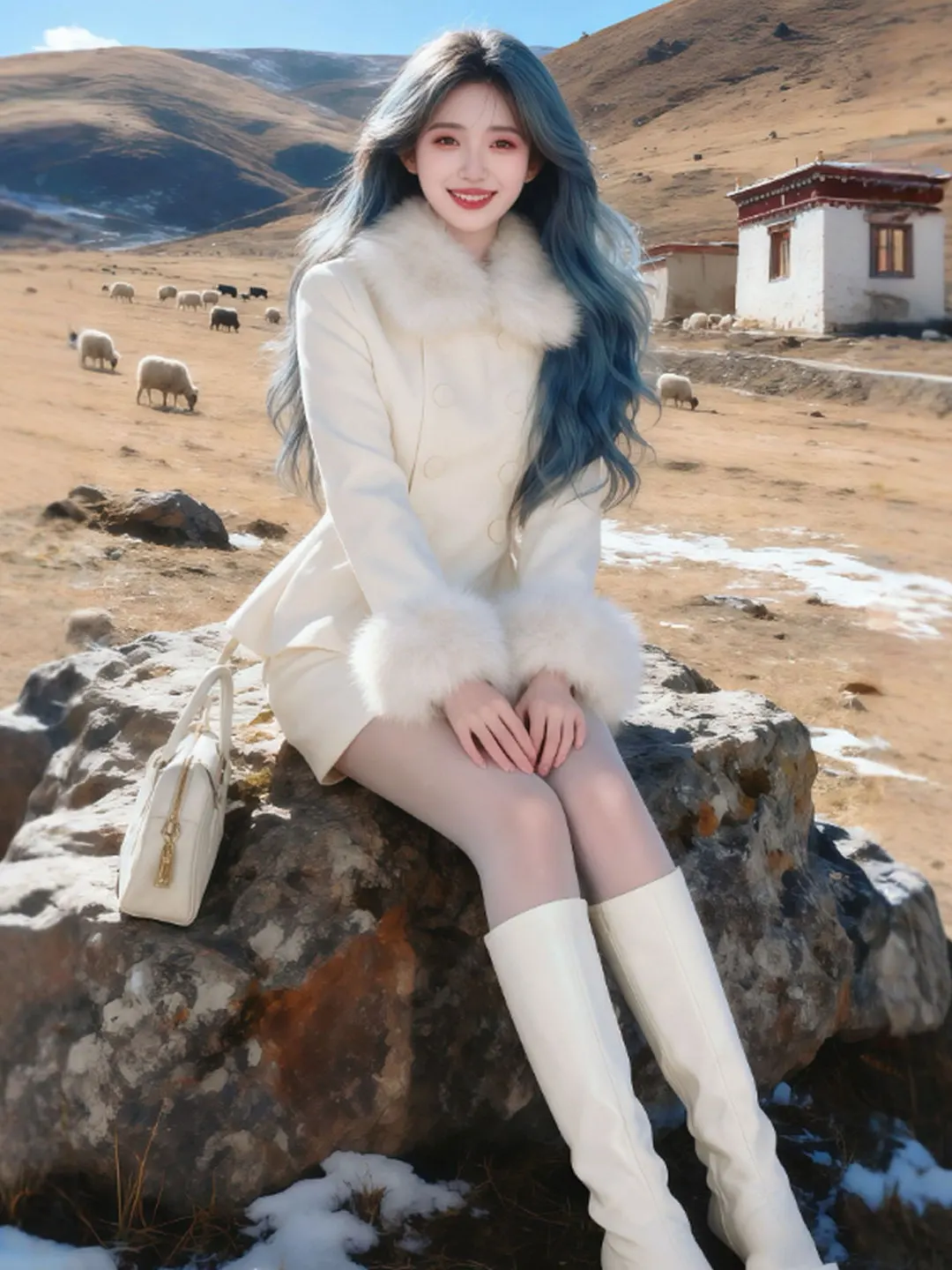 

Warm Wind Beautiful Woolen Coat And Skirt Two Piece Set Spring Fashion Comfortable And Stylish Women's Outfit