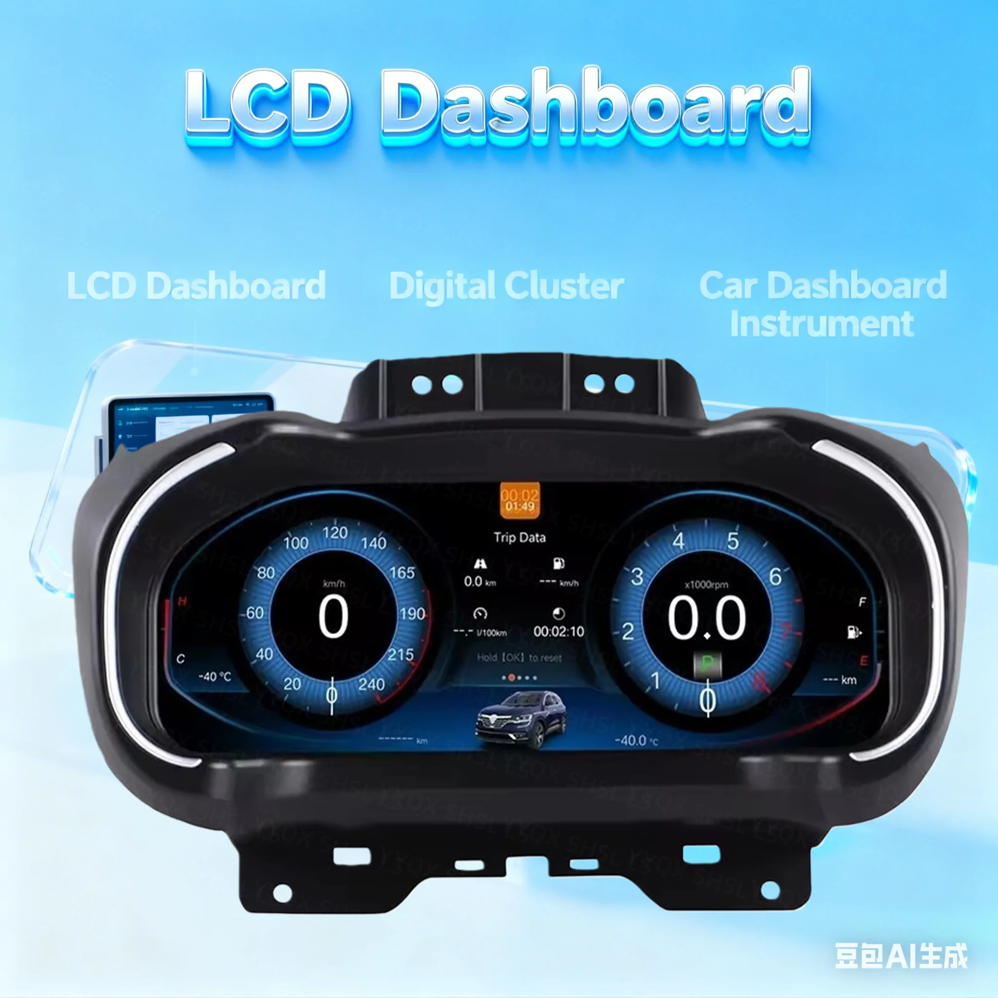 

Для Renault Koleos Megane 4 2016-2019 автомобильный ЖК-дисплей приборной панели цифровой кластер виртуальный кабин приборная панель спидометр