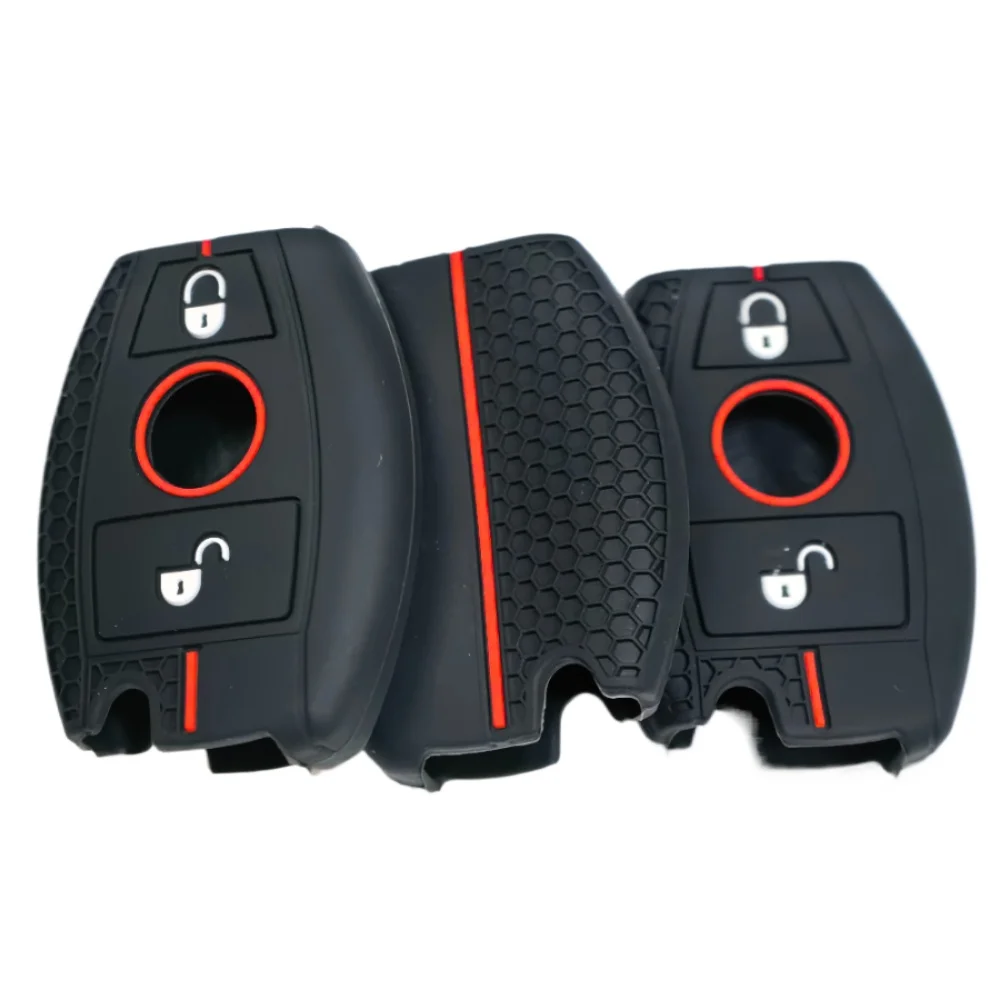 

2-кнопочный силиконовый чехол для автомобильного ключа-брелок для Mercedes Benz A B C E Class GLS GLA GLK GLC CLS CLA AMG W204 W205 W212 W463 W176