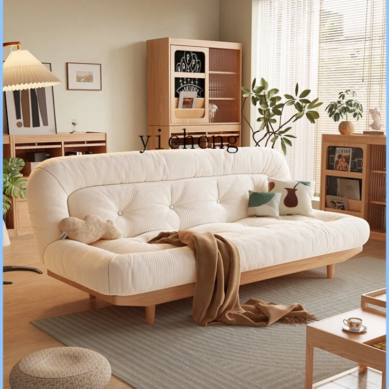 X-11  cloud sofa bed solid wood folding dual-purpose Japanese-style small apartment living room double