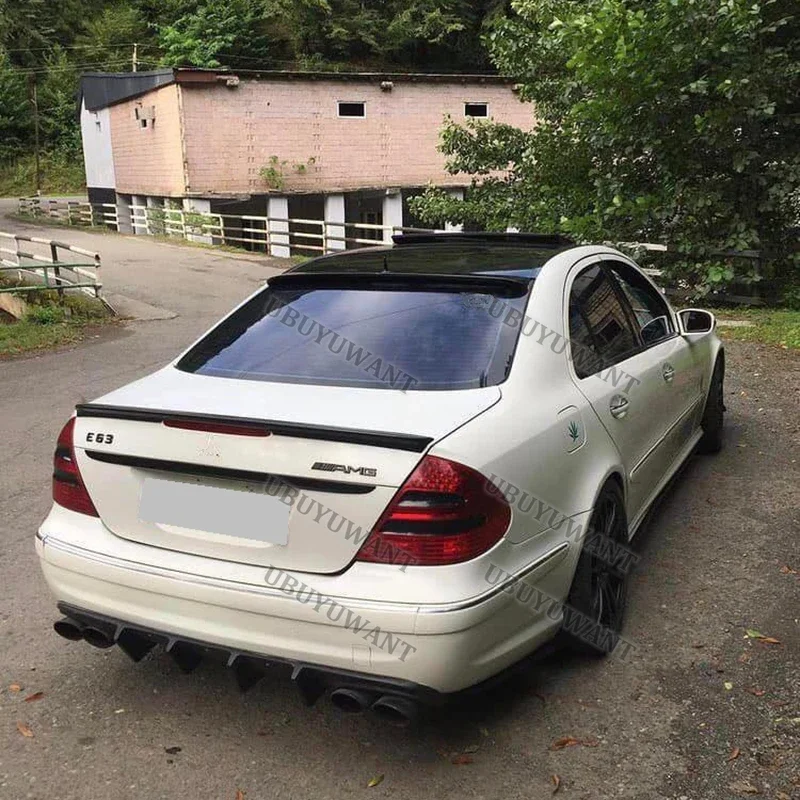Für Benz W211 E300 E320 E240 2005-2009 ABS Heckklappen-Spoiler Ducktail Lippe Flügel – Detail 3