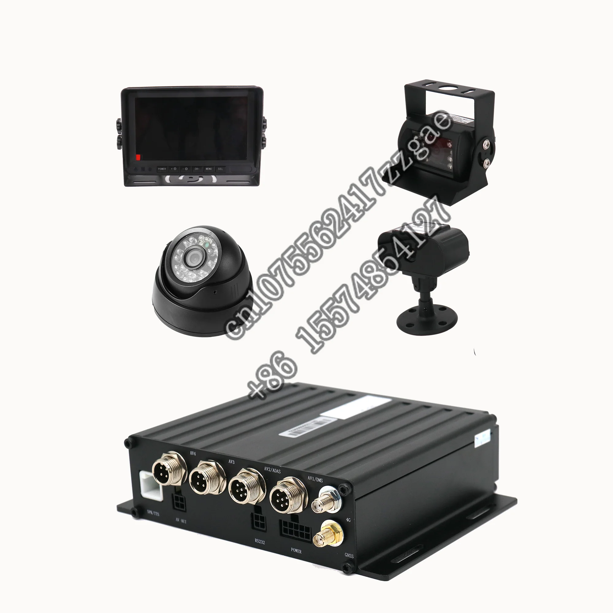 4 Channel Auto Electronic Accessories MDVR ADAS DSM 4G Vehicle CCTV Truck Bus Recorder 4CH Car DVR Wifi  System MDVR