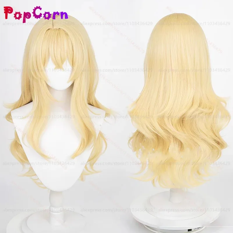 

Парик LQMiyazono Kaori, 65 см, длинный вьющийся парик блондинки, термостойкий синтетический парик аниме для повседневного костюма для вечеринки