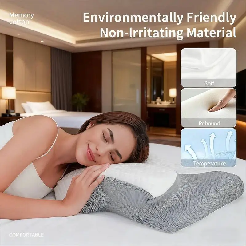 

Adult Single Memory Foam Side-Sleeping Slow Rebound Cervical Vertebra Core Section Sleep Aid Space Cotton Pillow