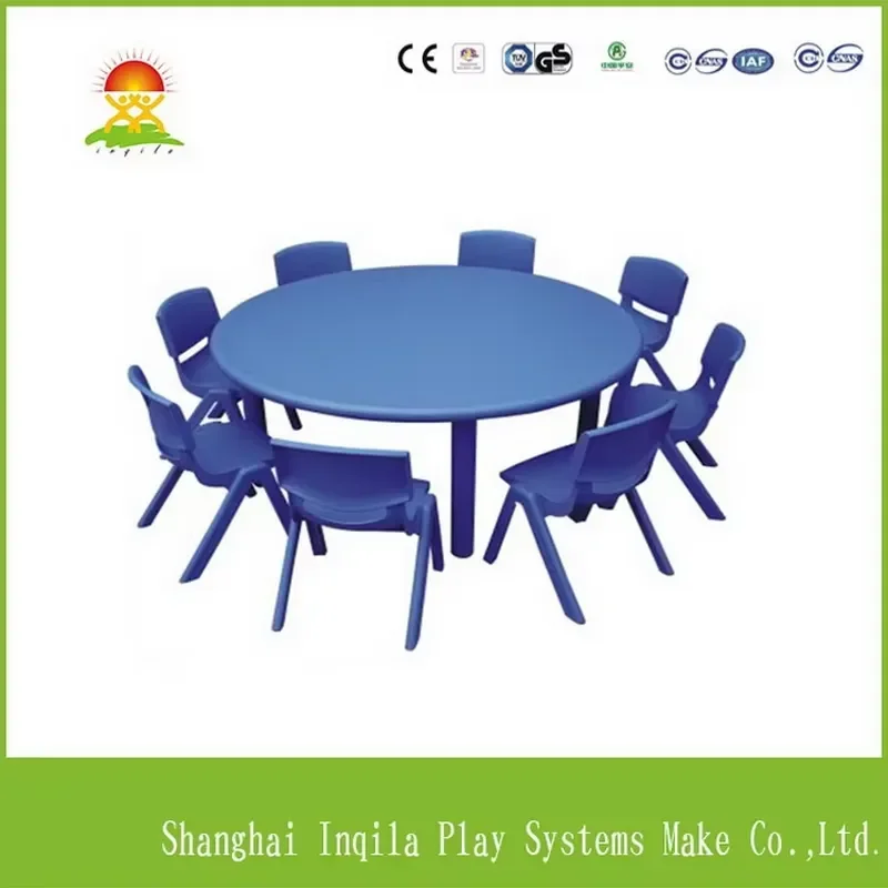 Kids Plastic Table and Chair Set for Boys Girls Study Desk CE Certified Furniture
