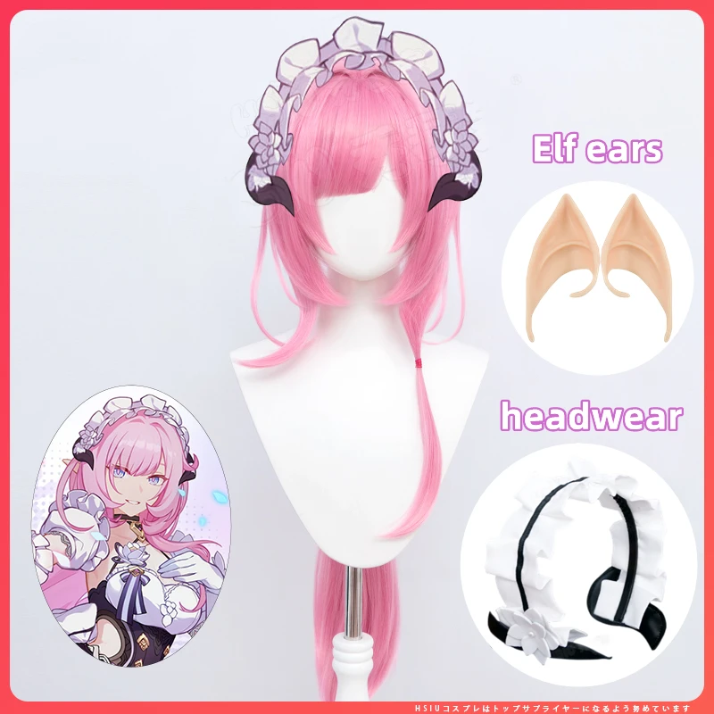 Elysia Cosplay Bộ Tóc Giả Anime Honkai Tác Động 3 Hồng Tóc Xoăn Dài Cách Điệu Tổng Hợp Tóc Giả Giá Rẻ Tóc Giả Bộ Đội Mũ Quốc Tai cos Đạo Cụ