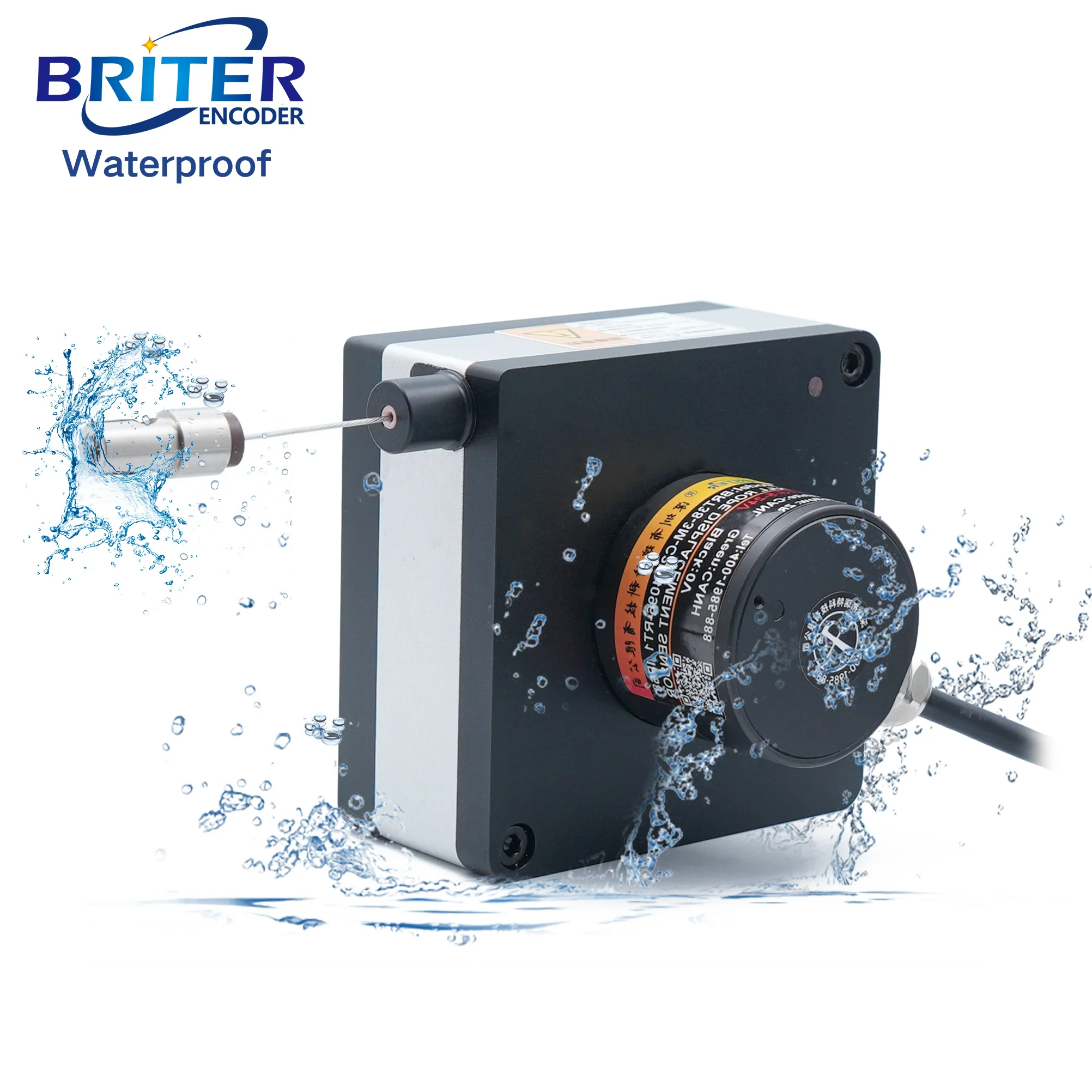 Waterproof Linear Displacement Sensor: 10M Range, High Precision, Alloy Body, IP68, Multiple Interfaces