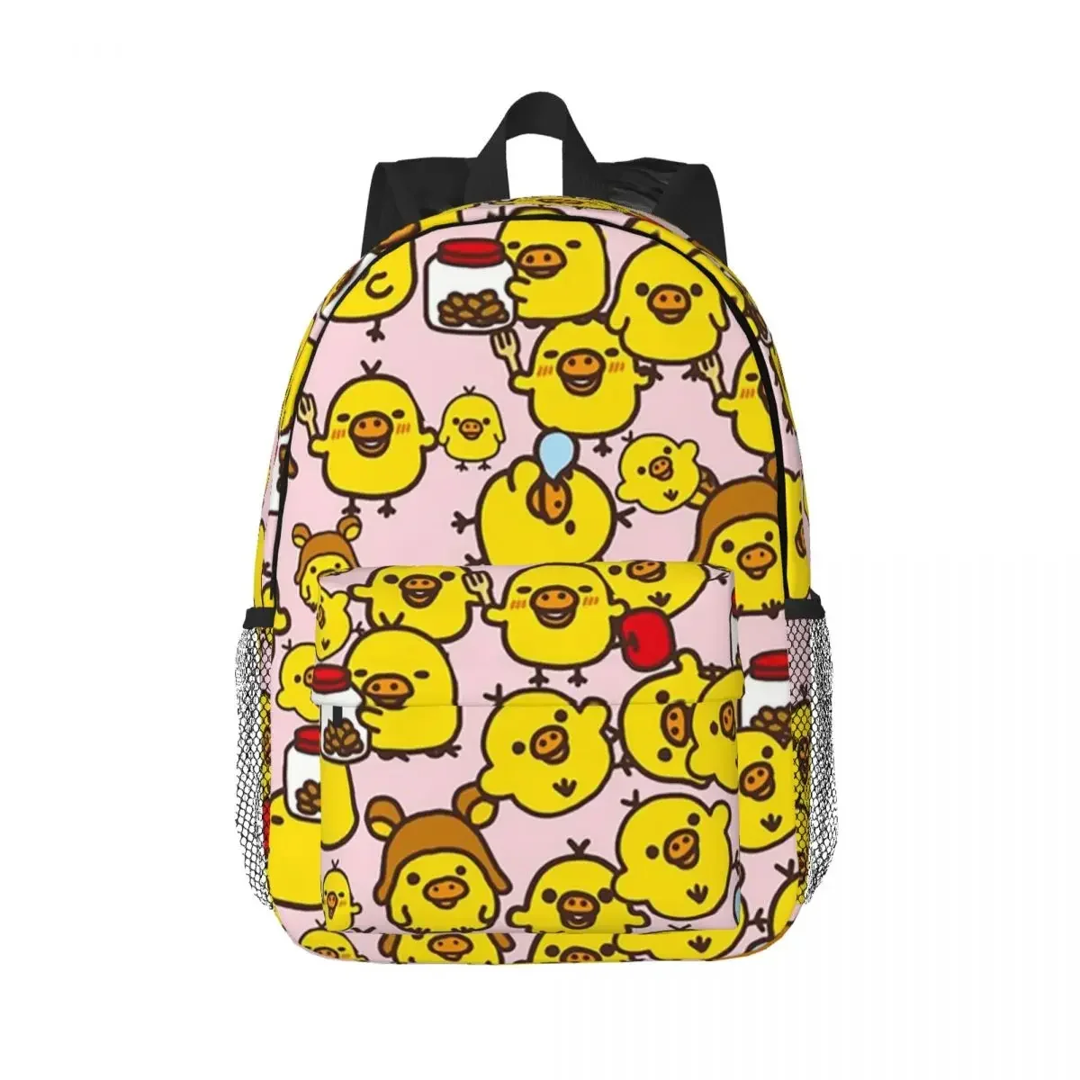 

Милый рюкзак Kiiroitori с узором Rilakkuma, рюкзак большой вместимости для мальчиков и девочек, сумка для книг, сумки на плечо для мужчин, женщин, детей, школьная сумка