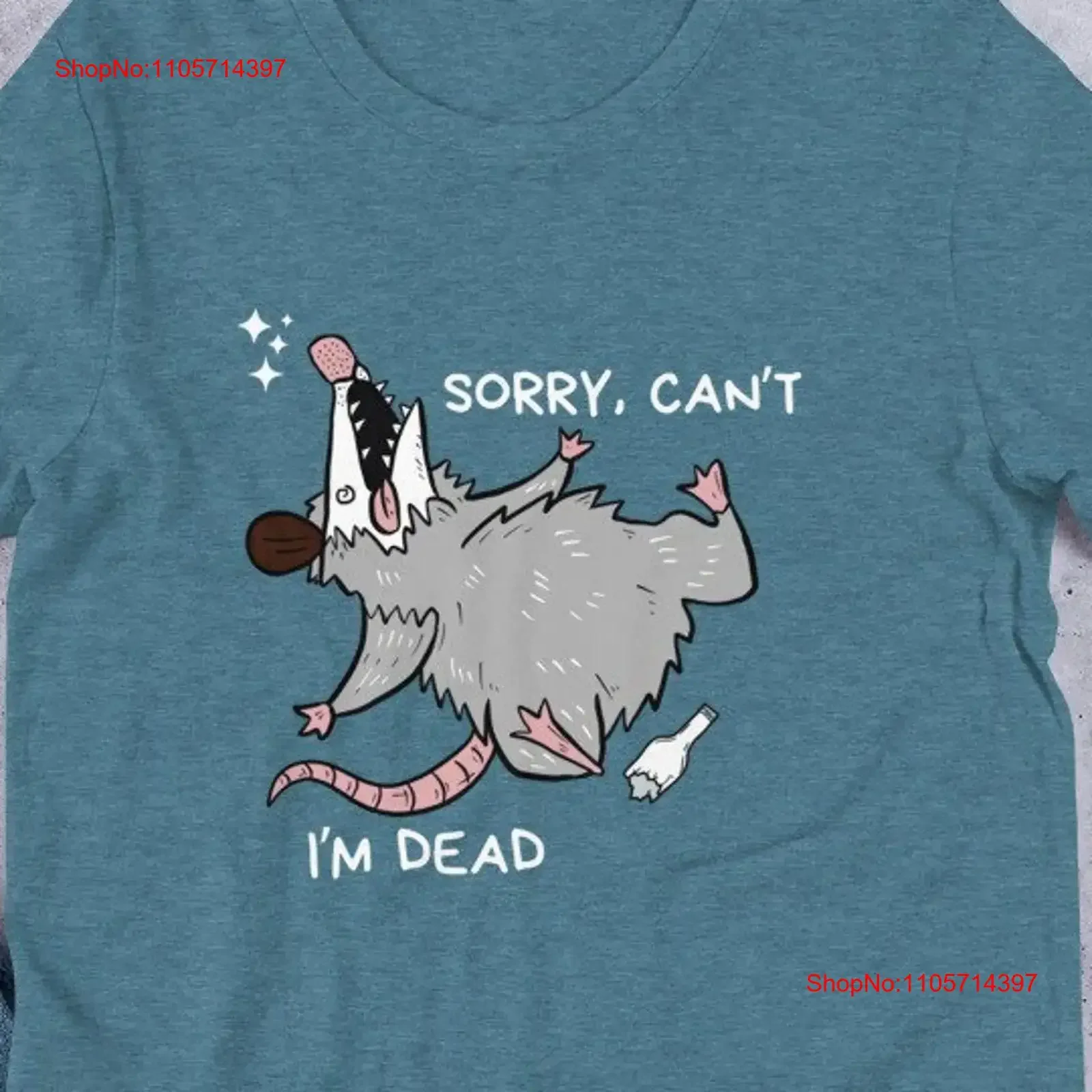 Possum T Shirt For Opossum Lover Funny Anxiety Attack Antisocial Panic IntroverT Stressed Out Sorry cant im dead vintage