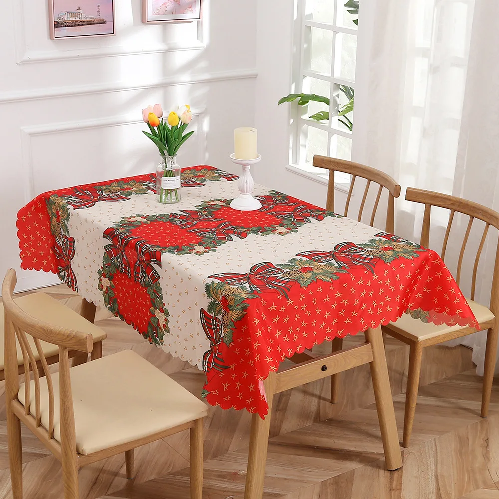 

American Style Coffee Tablecloth Christmas Butterfly Tablecloth Home Christmas Dining Room Decorations Dustproof Tablecloth