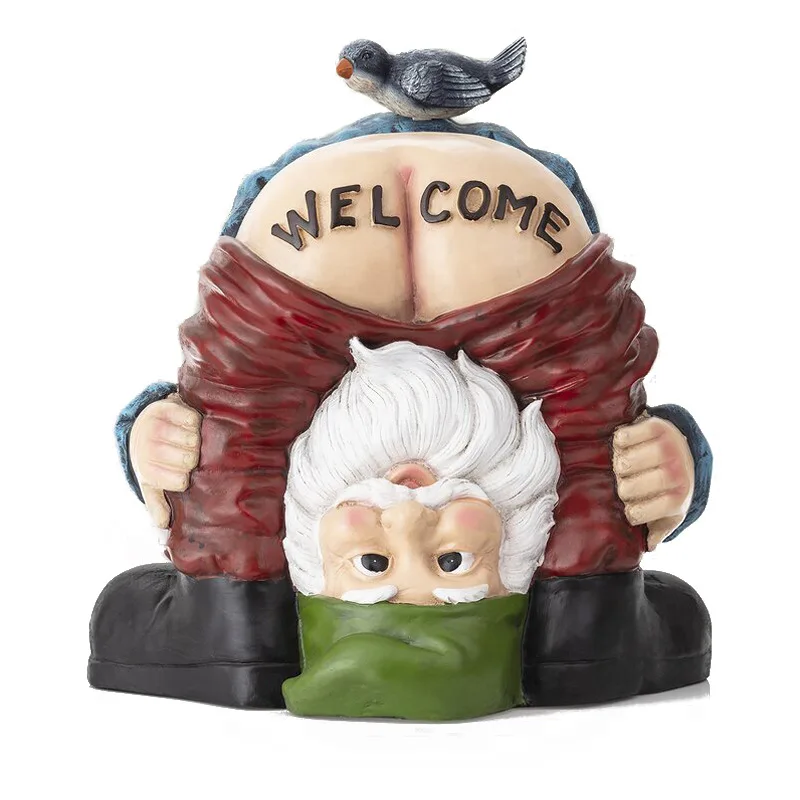 Funny Garden Gnome Resin Statue 6