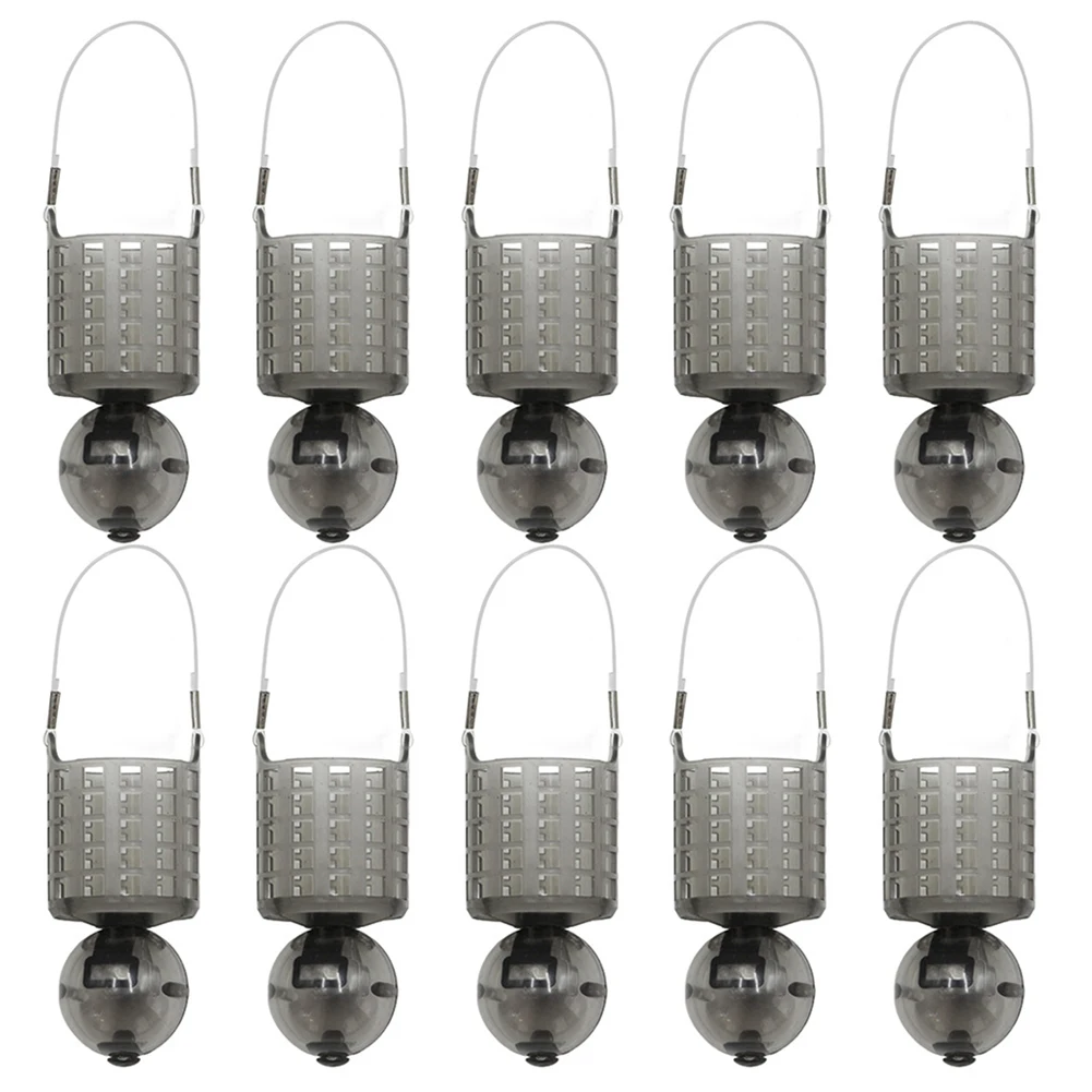 Fishing Enthusiasts Bait Cage 10 Piece Fishing Bait Trap Float Bait Trap L Light Brown Built For Harsh Environments