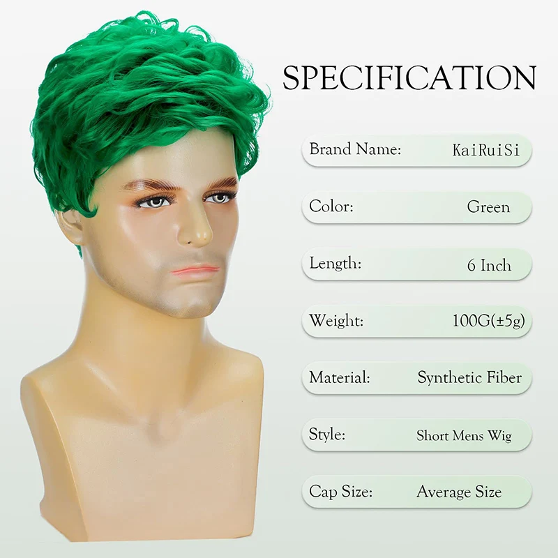 مأدبة الملابس مباراة ملونة قصيرة الشعر الكرة دعوى رجل اللباس هيربيسي لا الانفجارات شعر مستعار مساء حزب أغطية الرأس الأذن طول الشعر #4