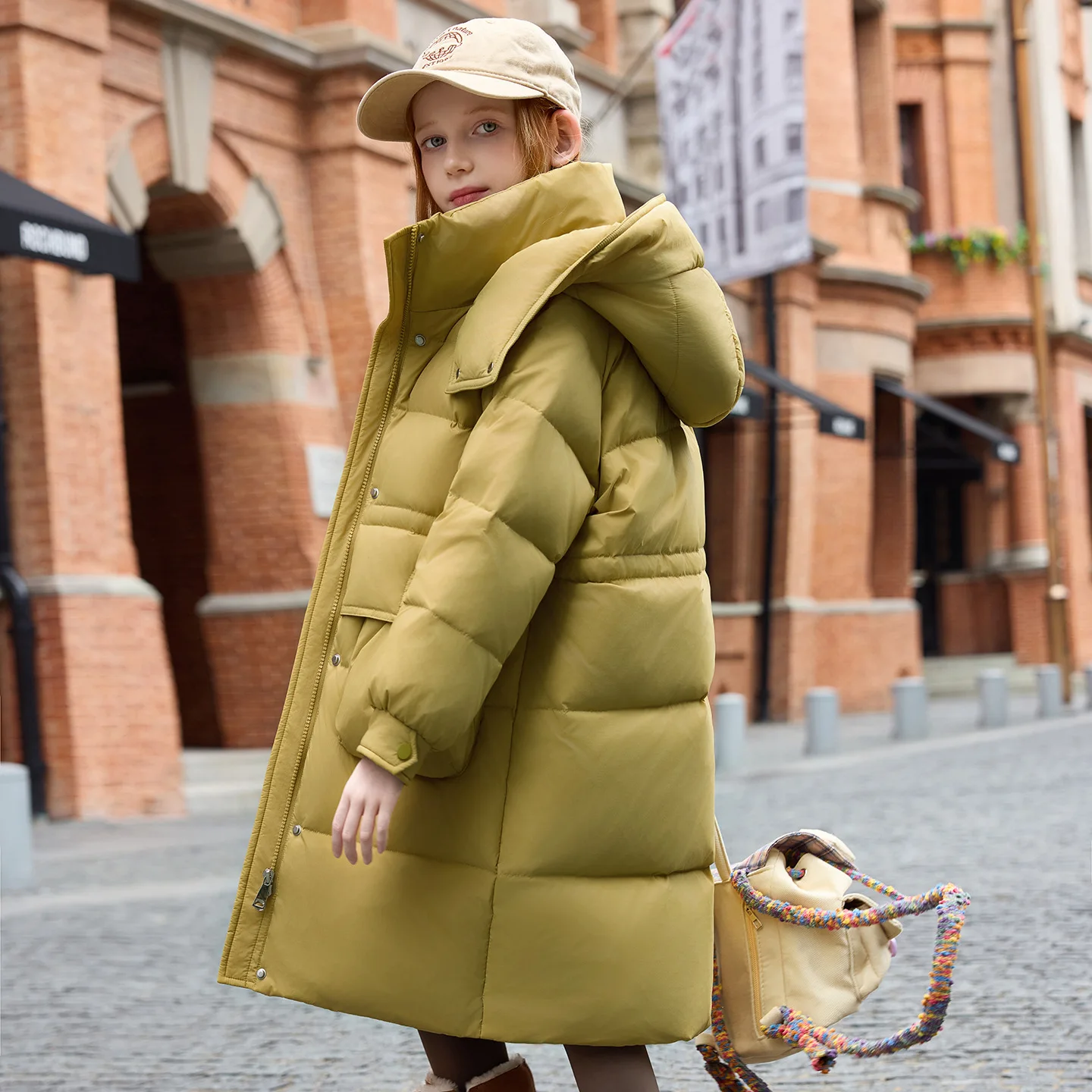 

Русская детская зимняя куртка на утином пуху для девочек-подростков, непромокаемые куртки-пуховики с капюшоном для девочек-подростков, утепленное теплое пальто для девочек от 4 до 14 лет