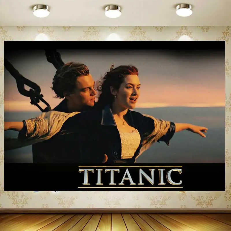 Titanic Jack and Rose Backdrop Birthday Suppliy Wedding Party Banner Girl Faovr Home Decor Background Photography Props