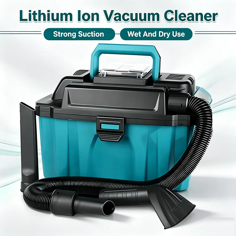 Brushless Vacuum Cleaner Household Lithium Vacuum Cleaning Machine High Power Dust Collector Drum Compatible for Makita Battery