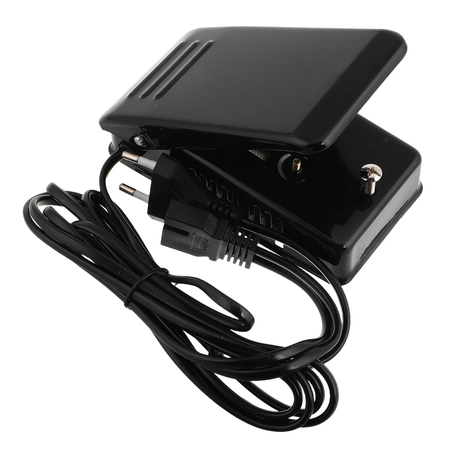 3 ثقوب دواسة القدم الحديد الأسود لآلة المنزل سهلة التركيب استبدال سلك الطاقة ماكينة خياطة لوازم دواسة التحكم في القدمين