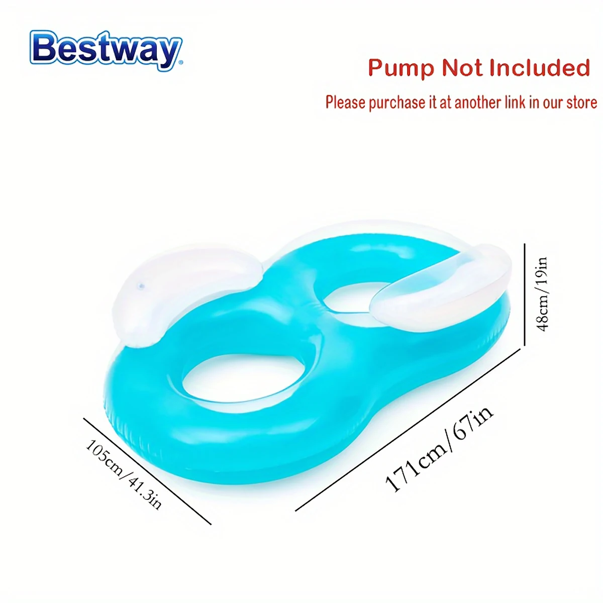 Bestway 43009 Aquatic Inflatable Waterbed Float Drainage Sports Adult Inflatable Swimming Circle Inflatable Float Bed Mattress