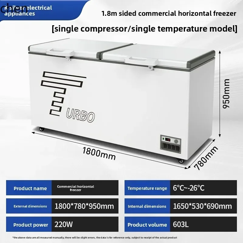 Vetrina per supermercato con congelatore congelato e fresco per frigorifero orizzontale commerciale di grande capacità ZZZML