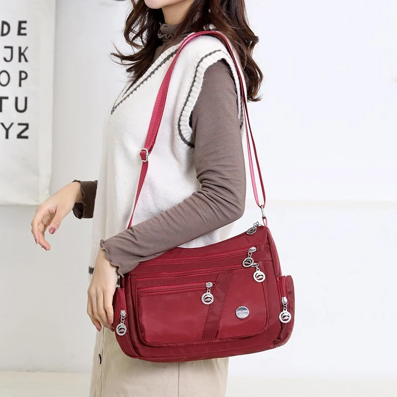 7 Colors Oxford Waterproof Shoulder Bag Women Casual Crossbody Bag Multifunction Shopping Handbag Large Capacity Messenger Bag