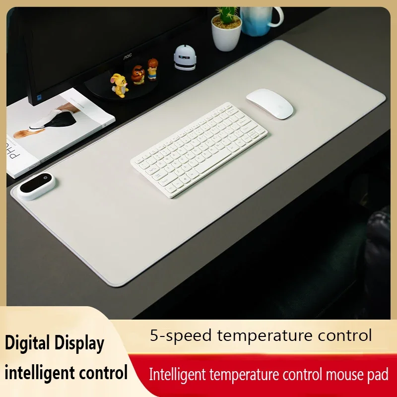 Heated Desk Pad Electric Warm Desk Mat Adjustable Temperature USB Heated Thermostatically Mat Digital Display Electric Warm