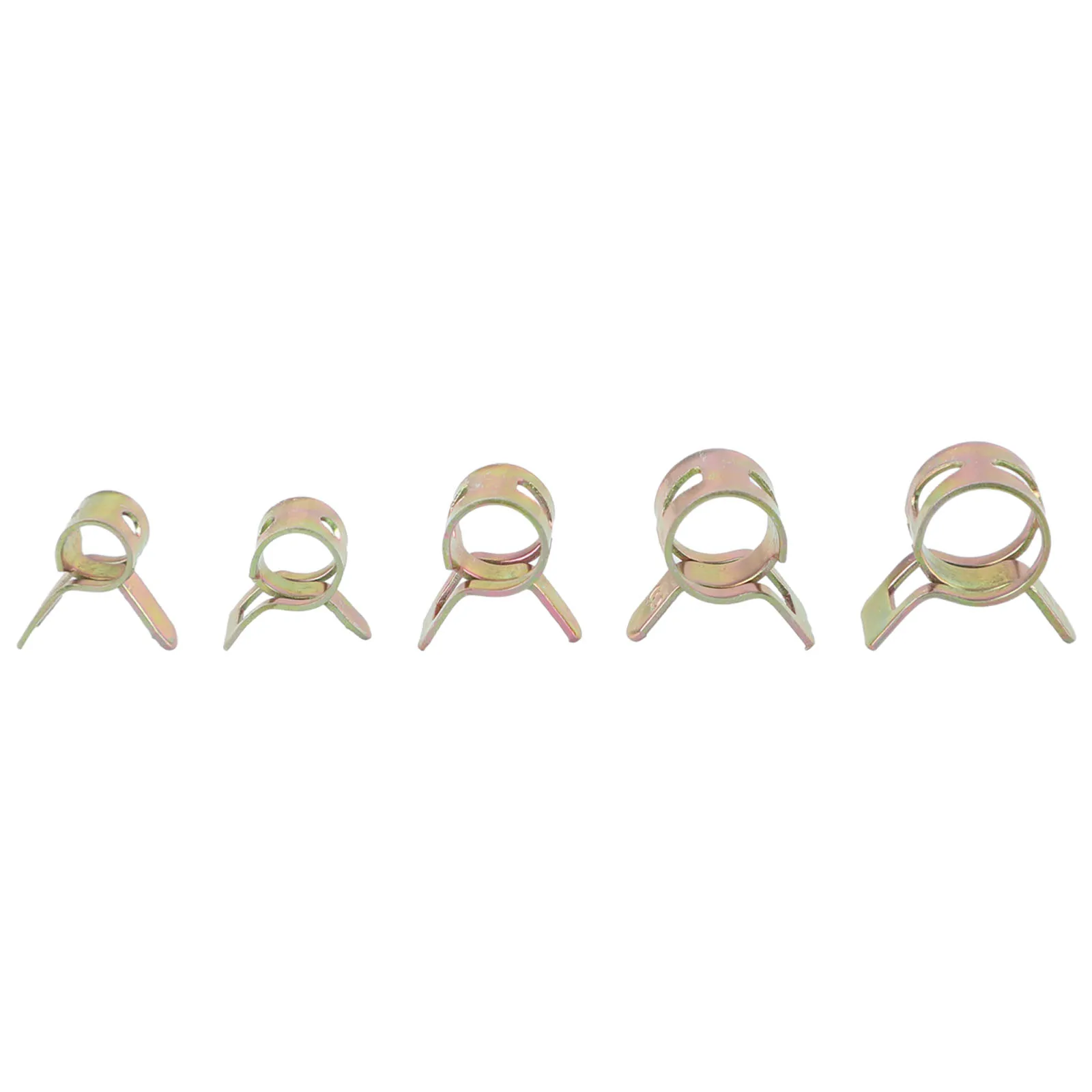 50Pcs Spring Clips 5-9mm Fasteners For Fuel Water Line Hose Pipe Tube Clamps 65Mn Carbon Steel Retaining Fittings Automotive Rep