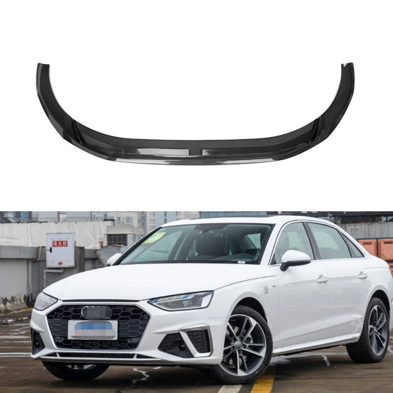 Real Carbon fiber bumper Lip Splitter For Audi S4 A4L Sline 2021 2022 2023 Front Bumper Lip Spoiler