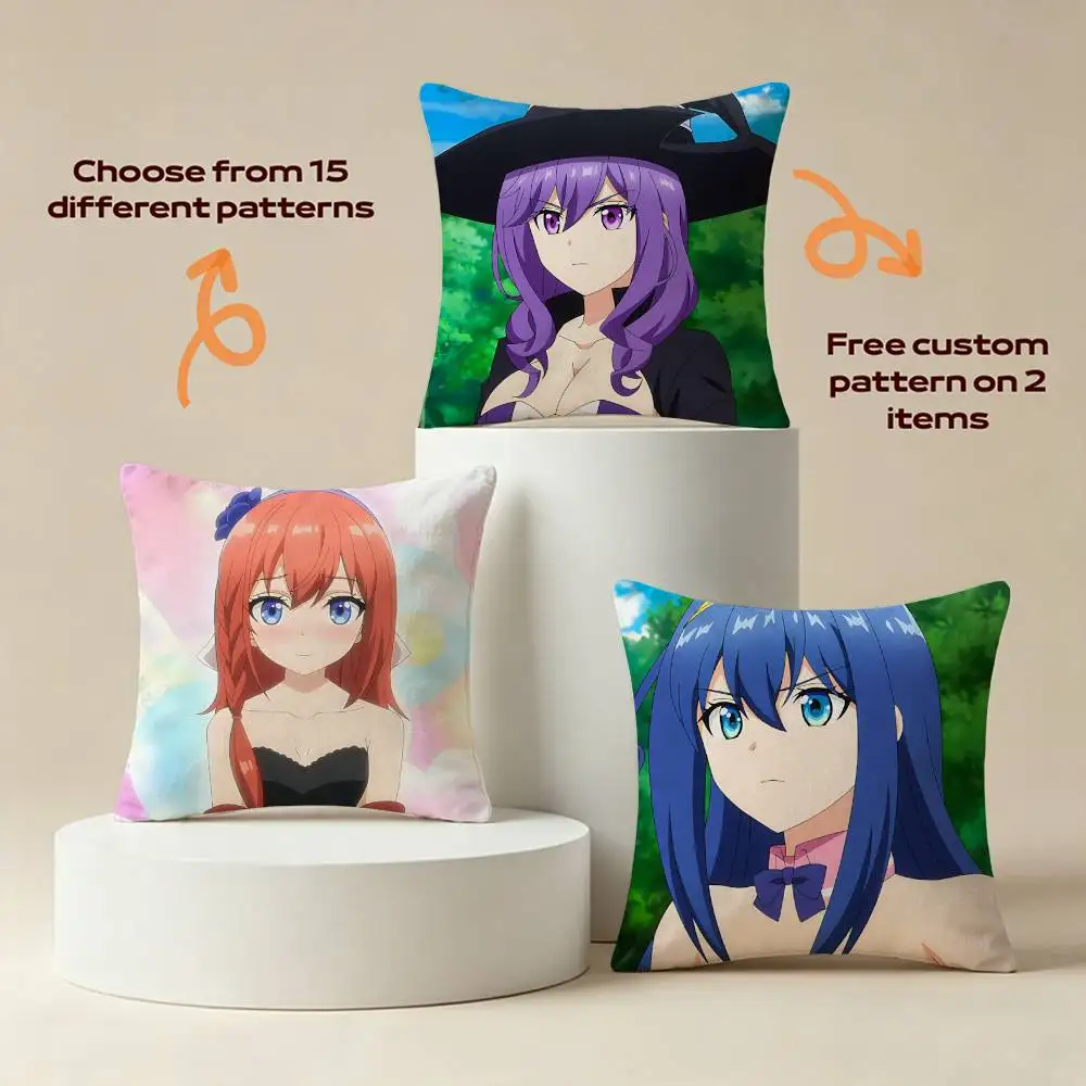K-Koji The Villager of Level 999 Square Sofa Pillow Cover Solid Color Living Room Home Decor Cushion Case