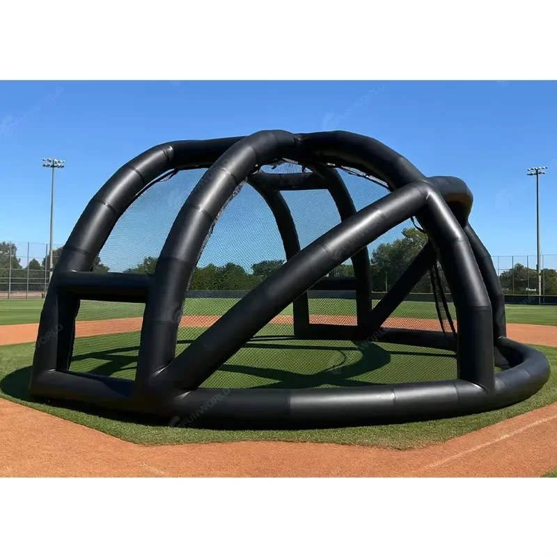 Black Turtle Inflatable Batting Cages for Indoor Baseball Practices Outdoor Sport Game Backstop