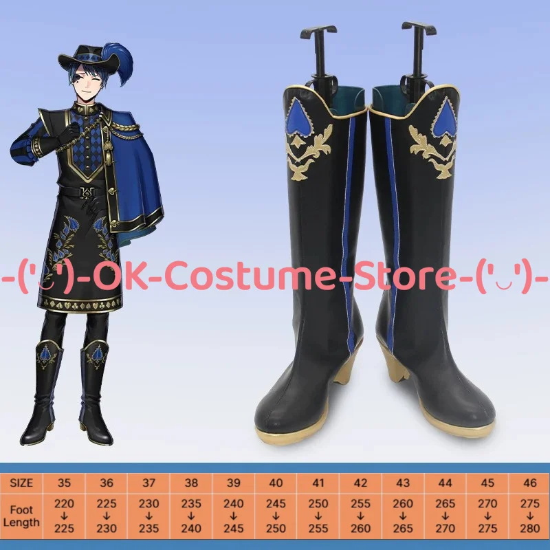 [Customized Size] Twisted Wonderland Deuce Spade Cosplay Costume Shoes Wig Glorious Masquerade Outfit Halloween Party Uniform view 5