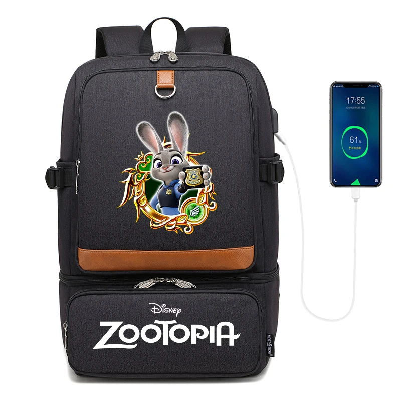 

Disney Zootopia Backpacks Laptop Backpack Insulated Compartment USB Port Waterproof Cooler Bag School Picnic Lunch Bag