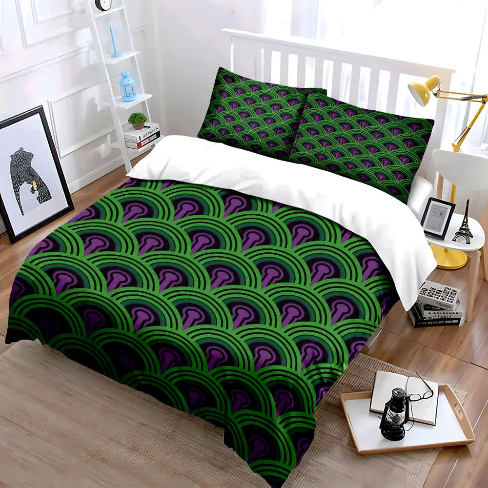 Colorful wavy arc pattern Print Soft Comfortable Duvet Cover Bedding Set Included 1*Duvet Cover 2*Pillowcases Luxury Gift