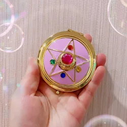 Miroir marin pliable Moon R Moonlight, série à mémoire de lune, étui en étoile en cristal, maquillage cosmétique, boîte de Cosplay de voyage compacte