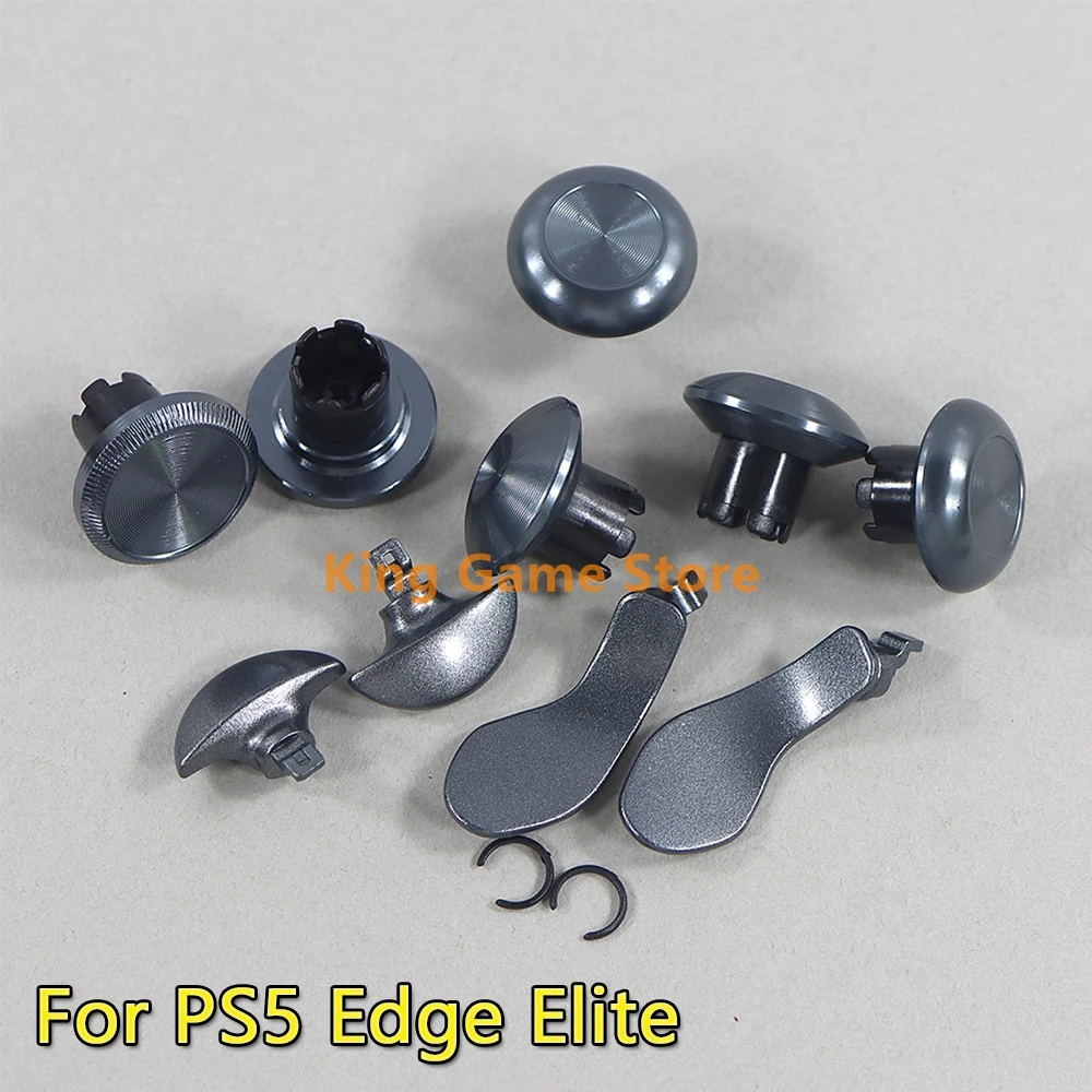 6sets For PS5 Edge Elite Metal Button Game Handle Controller Metal High and Low Rocker Cap Paddle Paddle Back button Accessory