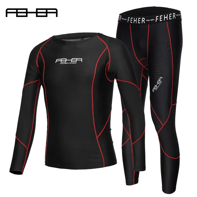 FEHER Quick Dry Breathable Motorcycle underwear riding Base layers Sports Sweetshirt Motocross Cycling Mountaining clothes Men