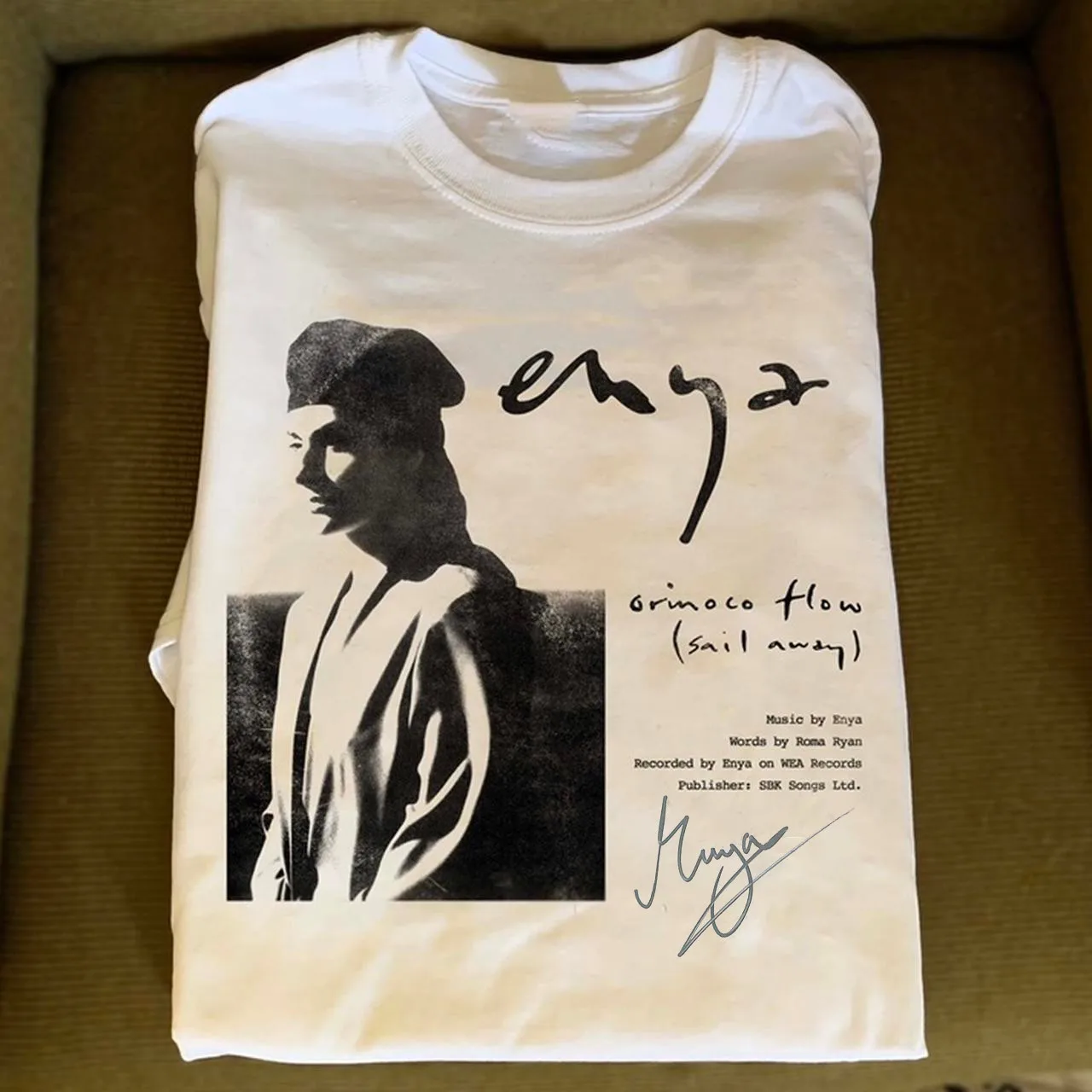 Enya Orinoco Flow Sail Away Short Sleeve Unisex Tee Cotton Shirt