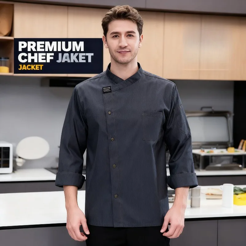 ملابس عمل رقيقة بأكمام قصيرة قابلة للتنفس للمطبخ بتصميم جديد لعام 2025 #1