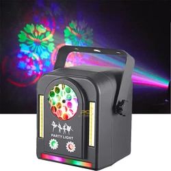 Mini DJ LED Moving Head Light, Padrão Laser, Controle Remoto para Boate, Disco, Bar Show, Mais Novo