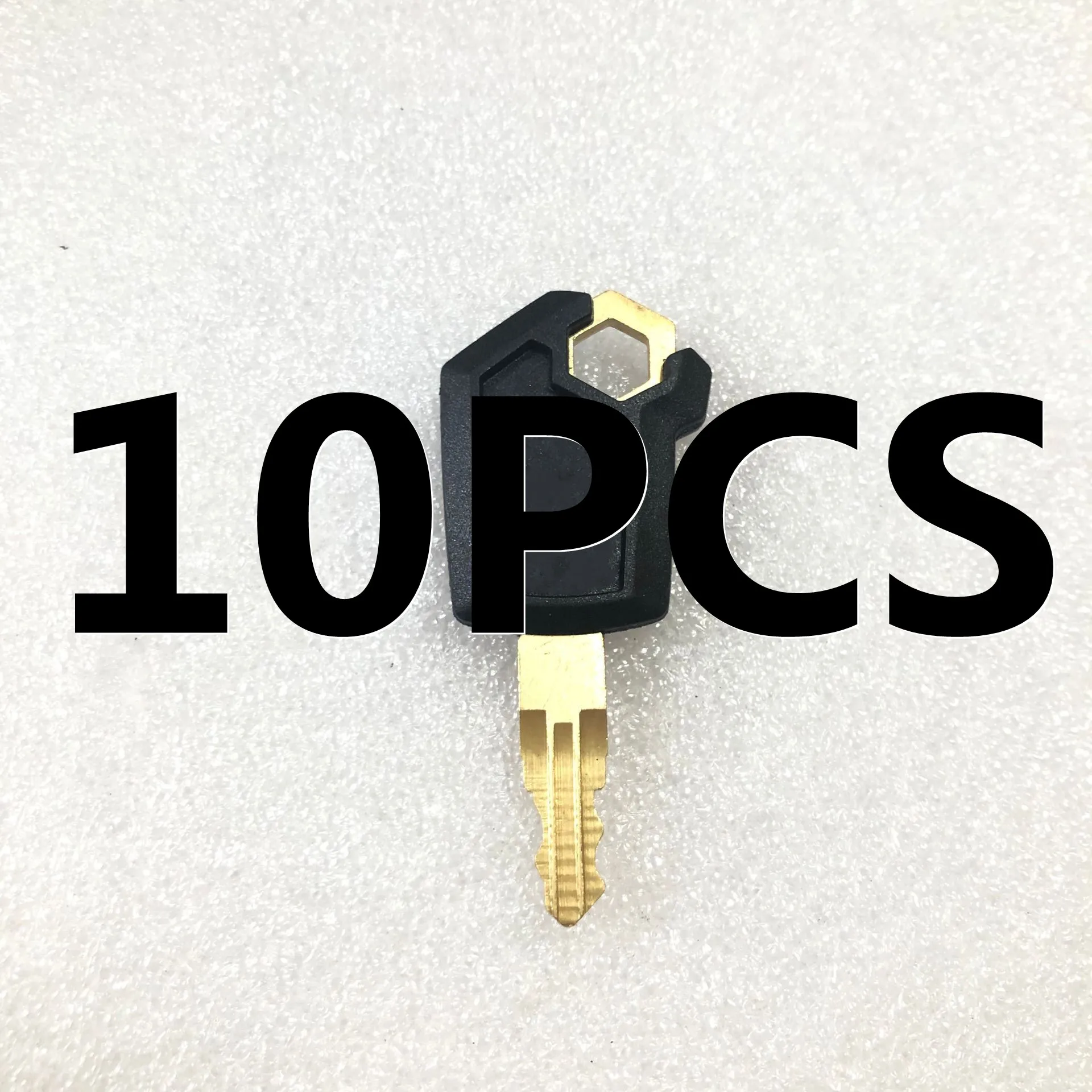 10 PCS High Quality Iron Key For Caterpillar 5P8500 CAT Heavy Equipment Ignition Loader Excavator Dozer Plastic Black & Gold