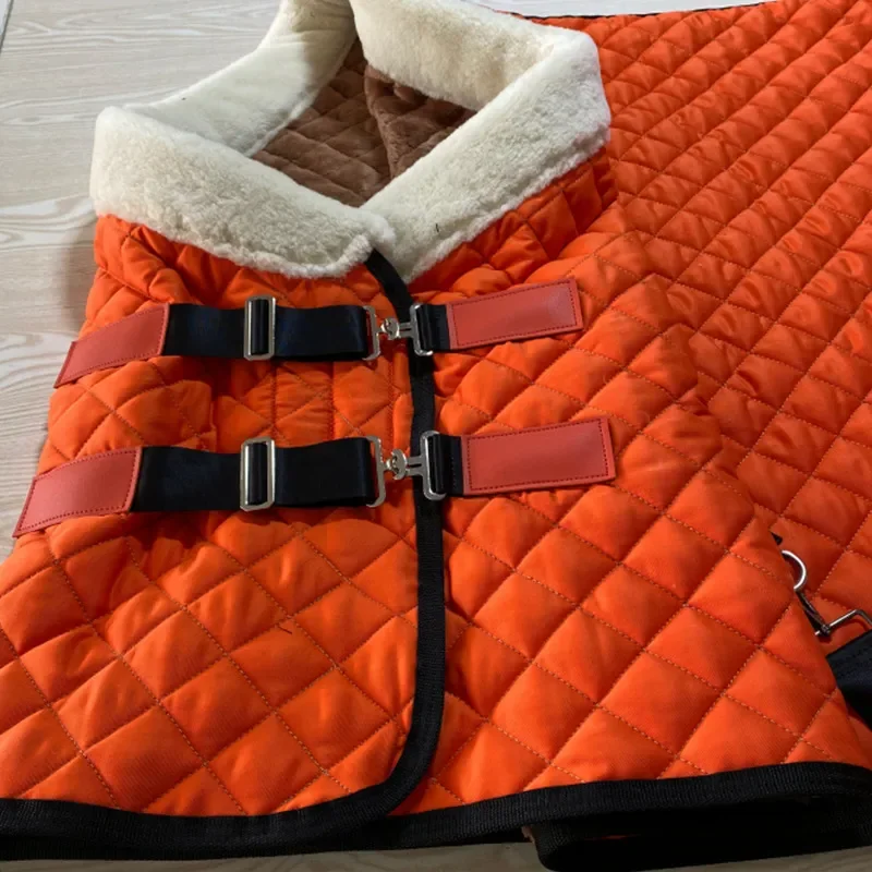 Twill riding clothes Winter thick riding clothes Lamb wool Horse blanket Multi-layer riding clothes Equestrian sports Horse