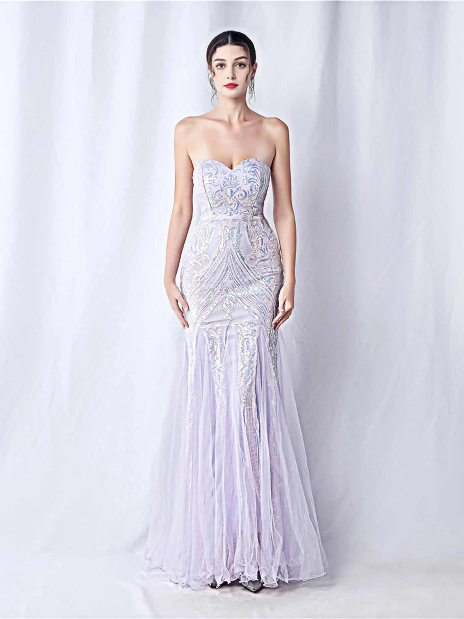 

Сексуальное длинное свадебное платье, блестящее вечернее платье, наряд для ведущей на ежегодном собрании компании, для церемонии свадебного тоста, элегантное платье для модели.