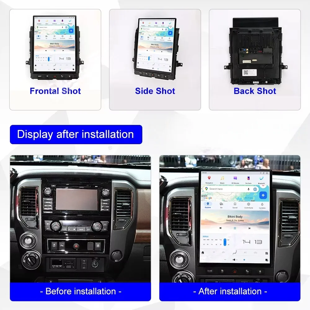 For Nissan Titan 2016-2019 Carplay Android Car GPS Navigation Multimedia Player Car Radio Bluetooth 5.0 Touch Screen Navigation